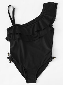 Ruffle Tie Side Swimsuit
