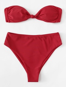 Knot Bandeau Bikini Set