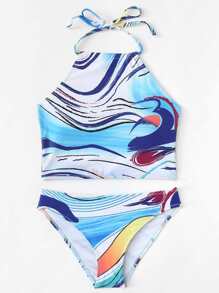 High Neck Bikini Set