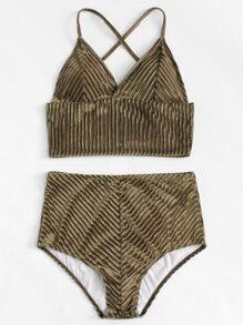 Rib Longline Bikini Set