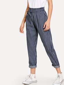 Tie Waist Stripe Pants