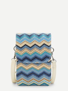 Chevron Flap Crossbody Bag