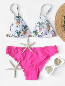 Scallop Edge Mix and Match Bikini Set