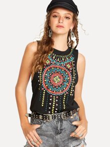Tribal Print Top