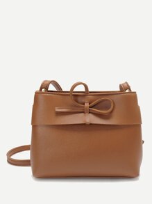 Solid PU Shoulder Bag