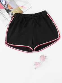 Contrast Trim Shorts