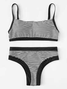 Striped Bikini Set
