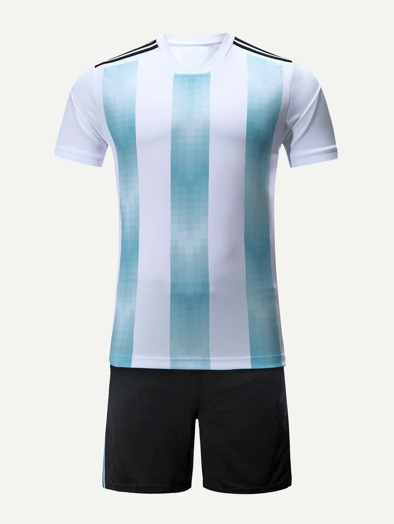 Men Argentina Footbal Host Team T-Shirt With Shorts soccer shirt uniforms 3a 15 16 15 16 argentina home away football shirt