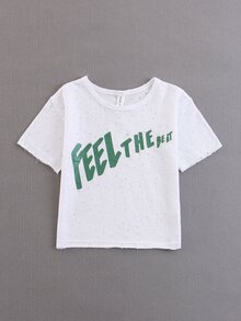 Kids Letter Print Tee