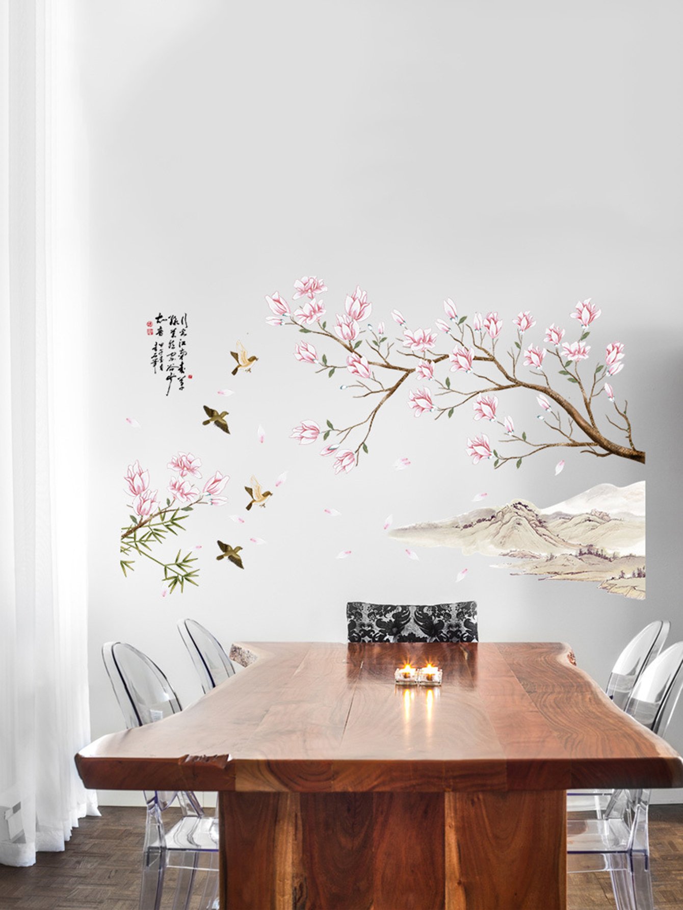 Self-adhesive Floral Blossom Tree Wall Decal floral girl wall decal