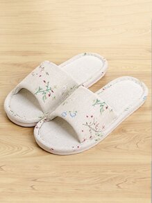 Calico Print Slippers