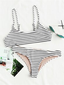 Striped Bikini Set