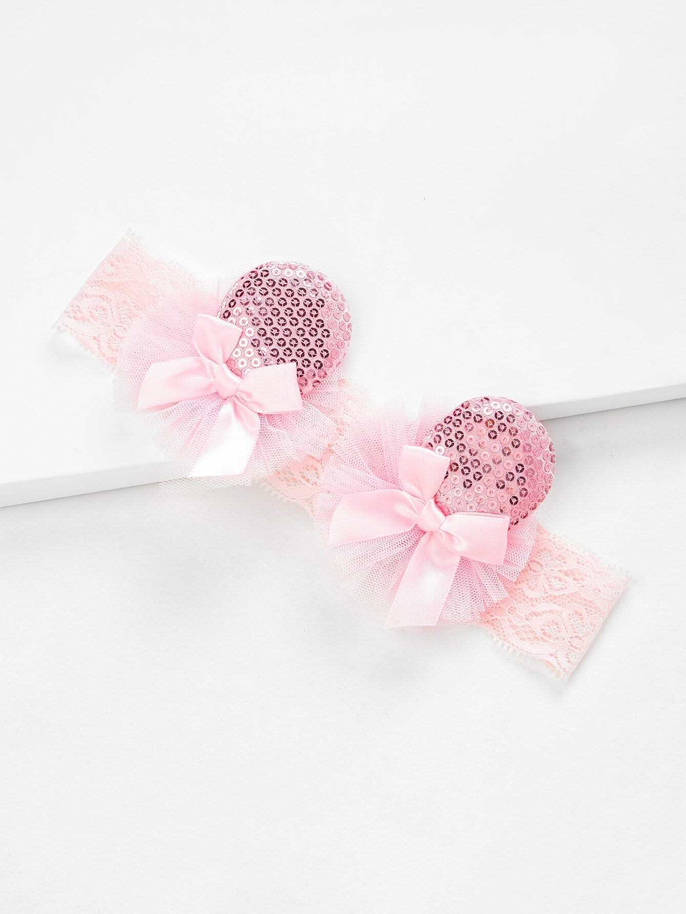 Украшение на волосы с кружевами для детей