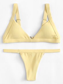 Adjustable Straps Bikini Set