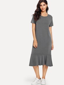 Ruffle Hem Tee Dress