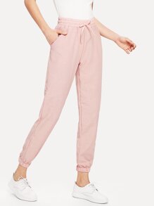 Drawstring Waist Knot Pants