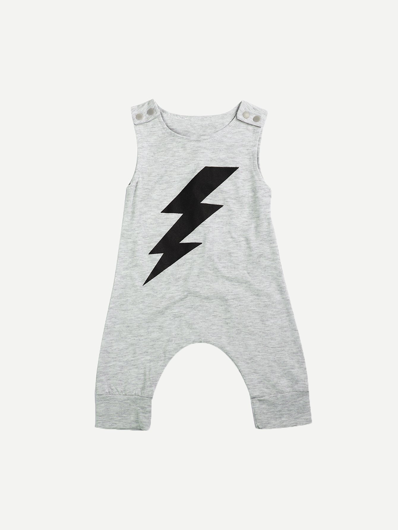 Boys Lightning Print Marled Jumpsuit newborn baby rompers clothes cotton ears hooded suits infant jumpsuit outwear animal lion baby boys girls jumpsuit clothing