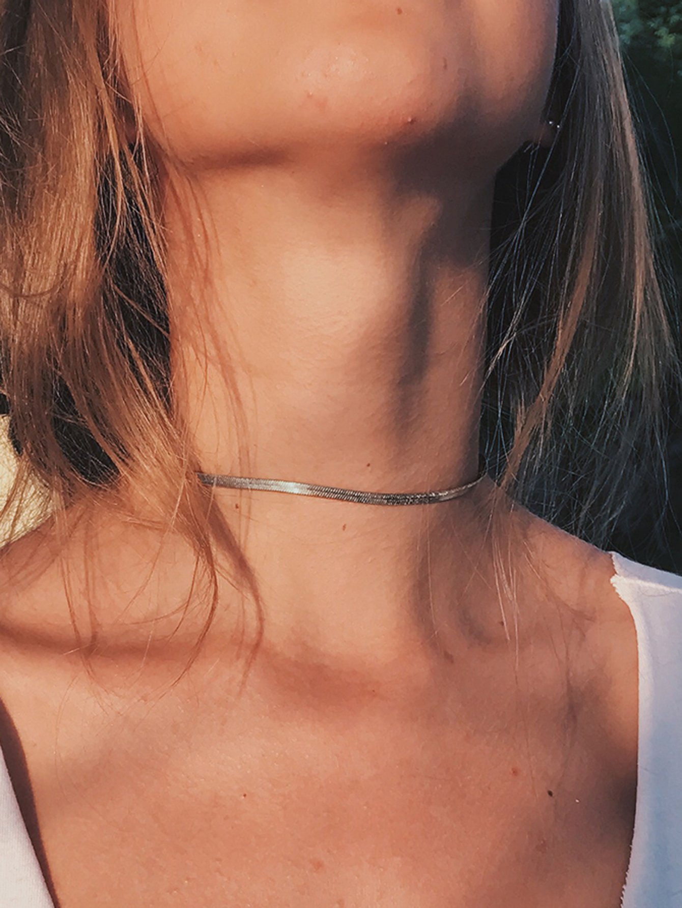 Metallic Choker Necklace