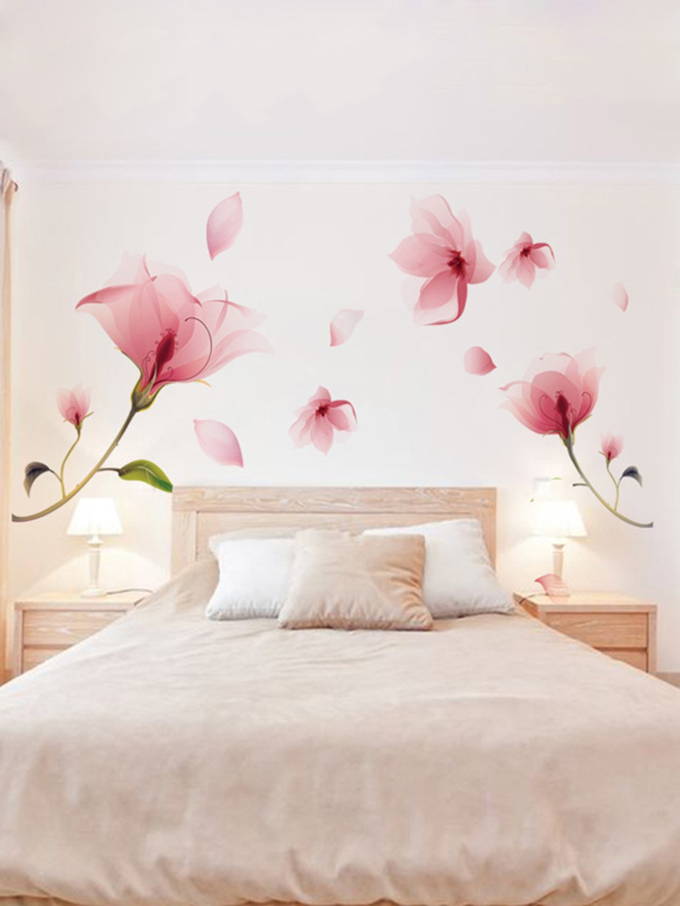 стена цветы наклейки