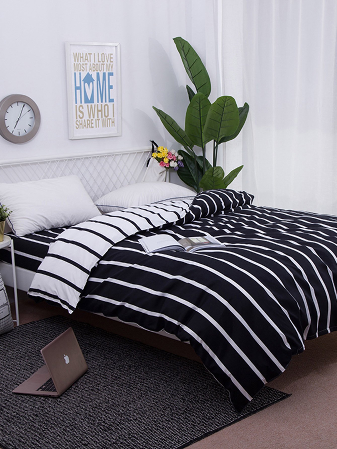 Пододеяльник с принтом цветы