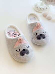 Round Toe Cartoon Slippers