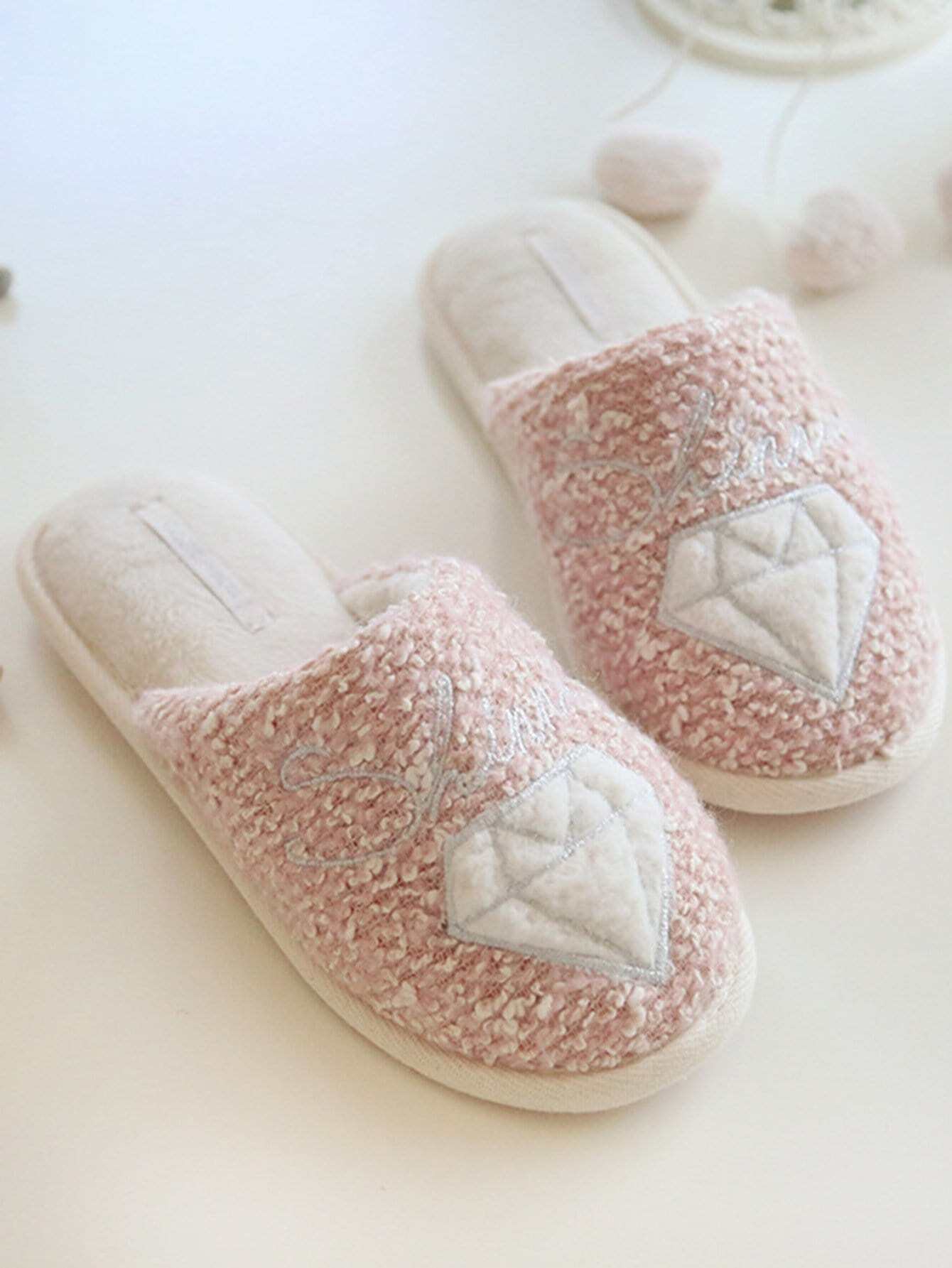 Круглый носок Розовый Тапочки