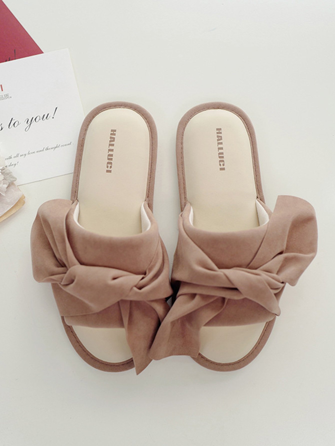 Открытый палец Хаки Тапочки