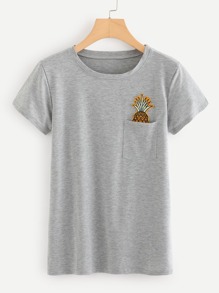 Pineapple Embroidery Tee