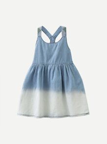 Girls Ombre Pleated Denim Cami Dress