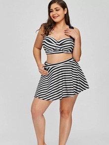 Striped Two Piece Swimwear
