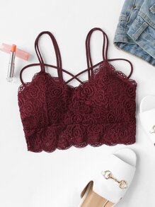 Lace Criss Cross Back Top