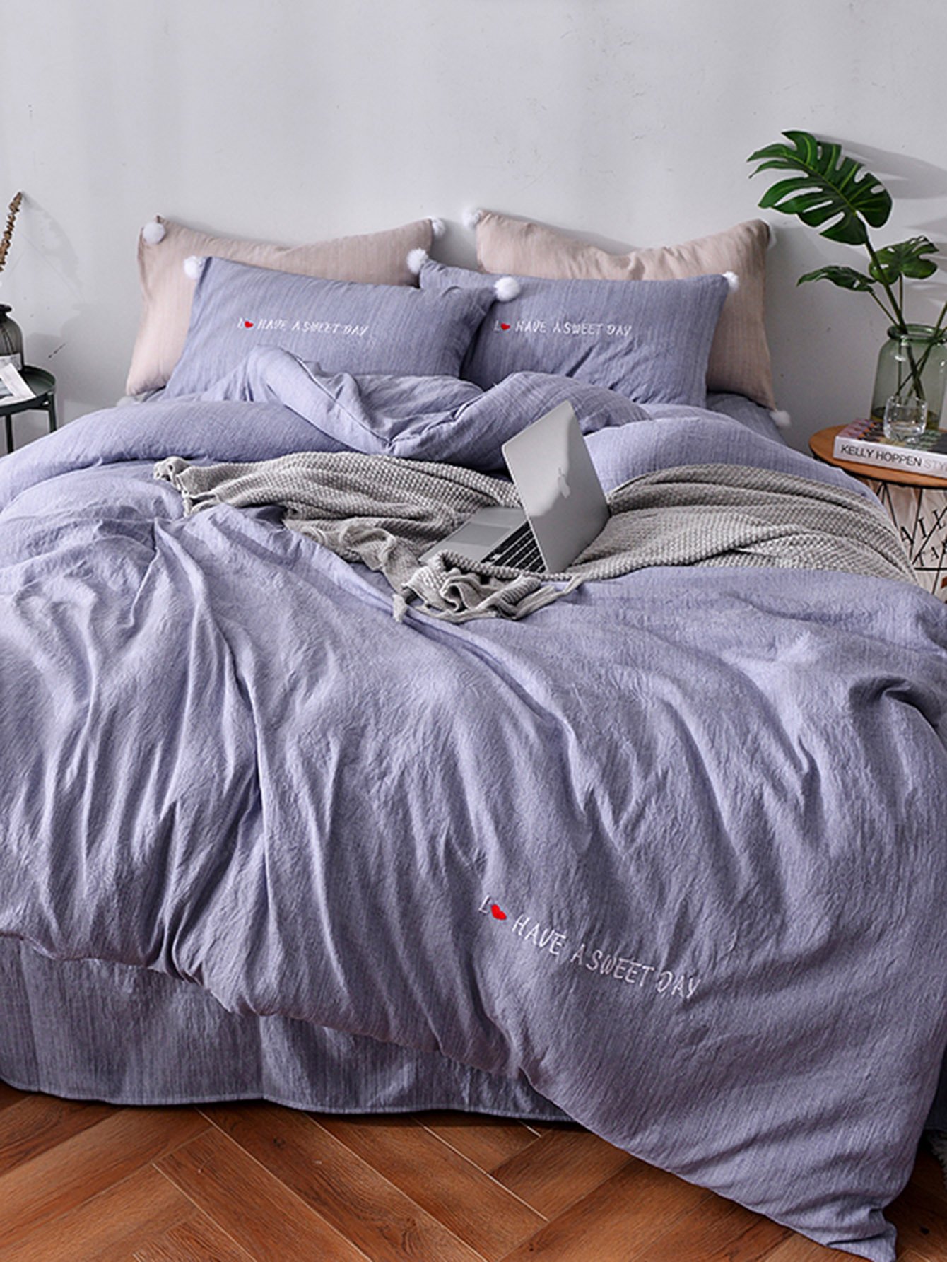 Комплект для кровати с принтом цветы