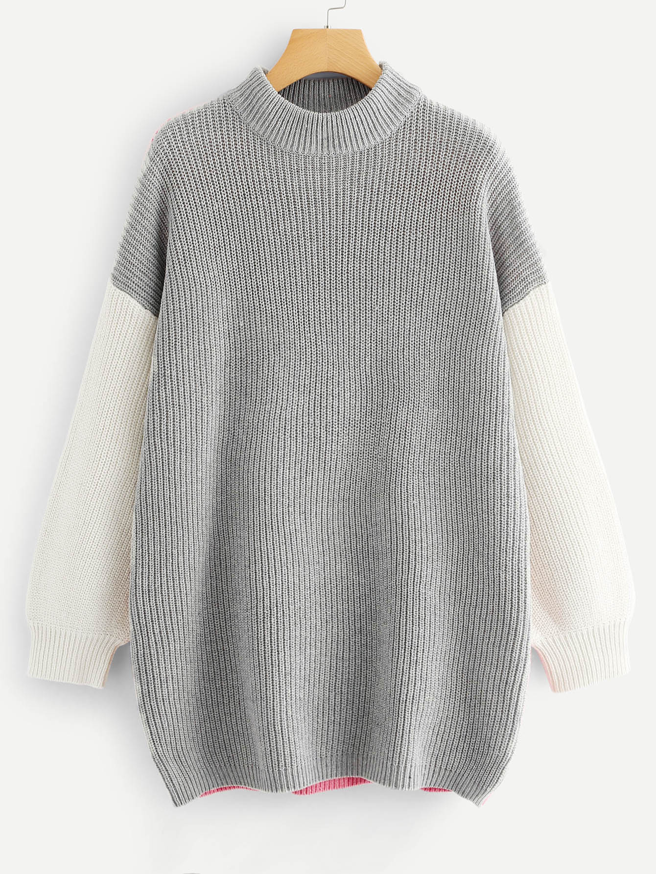 Цвет плеча Цветной ящик Ярусный свитер