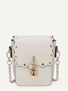 Scalloped Trim Crossbody Pouch