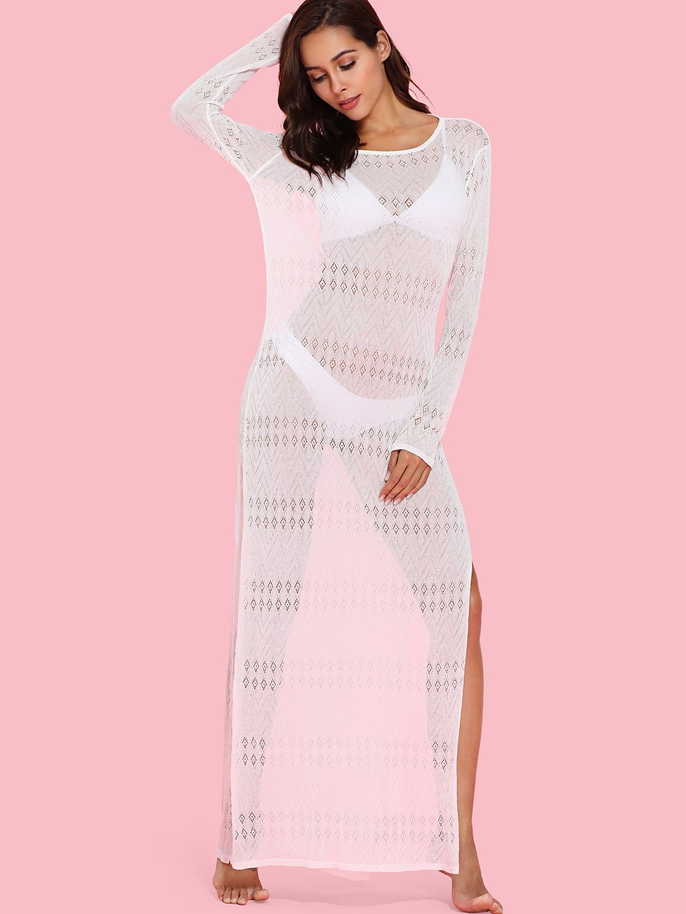 Накидка с высоким разрезом