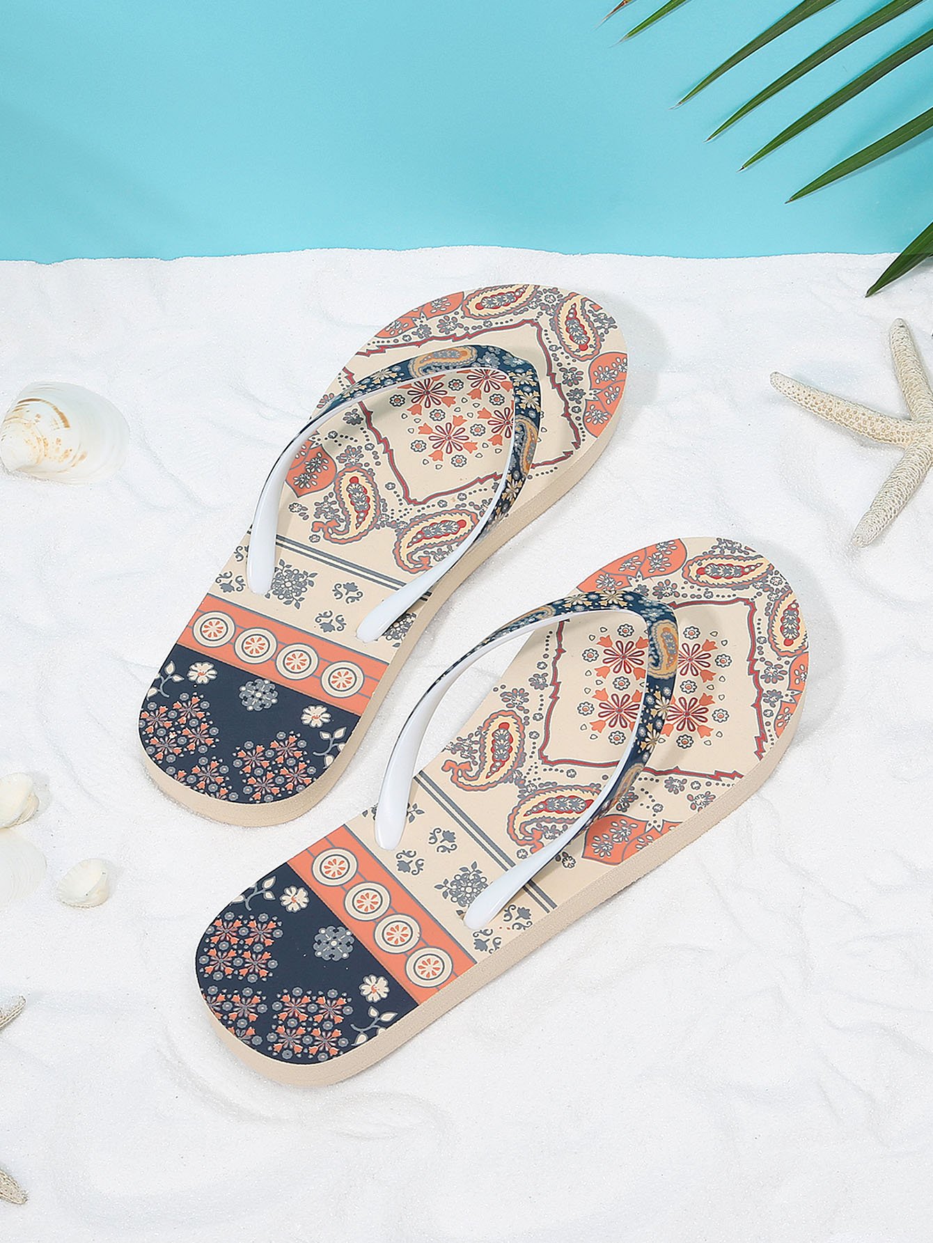 Сандали с принтом микс