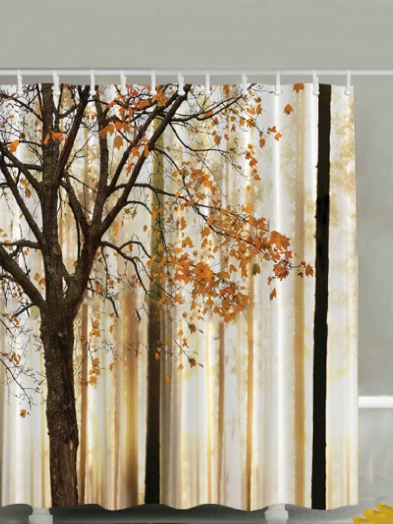 Занавеска для душа 1 шт деревья и кольца 1 2 шт