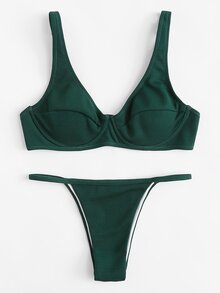 Adjustable Straps Bikini Set