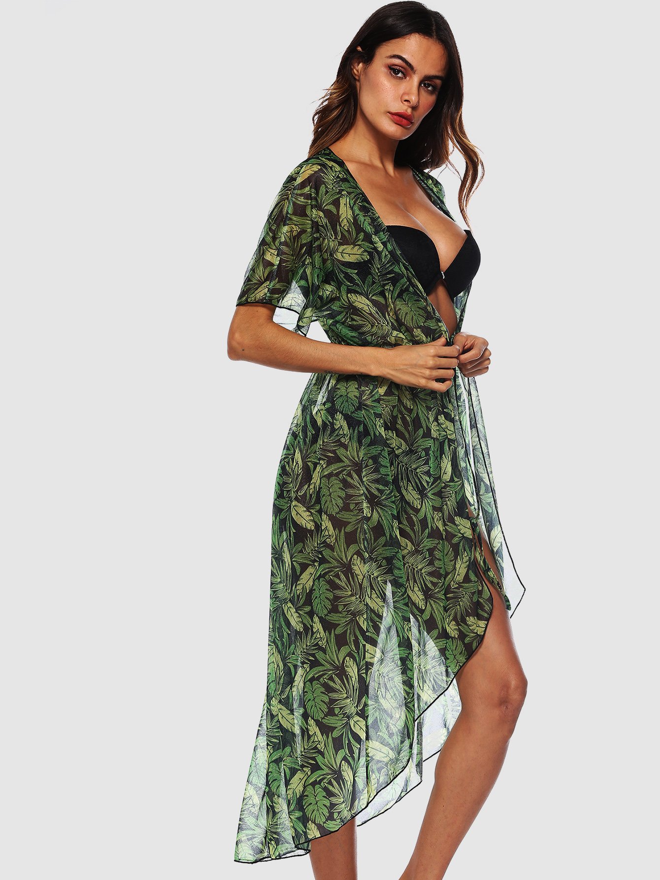 Накидка с принтом пальм