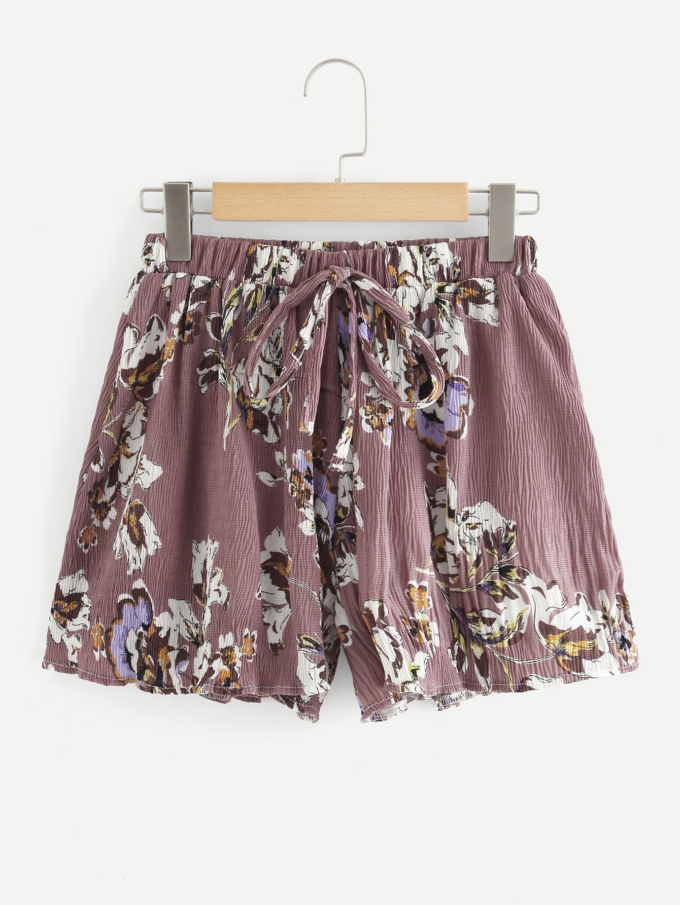 Drawstring Waist Floral Print Shorts fashionable tiny floral print drawstring shorts for boy