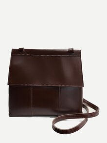 Flap PU Crossbody Bag