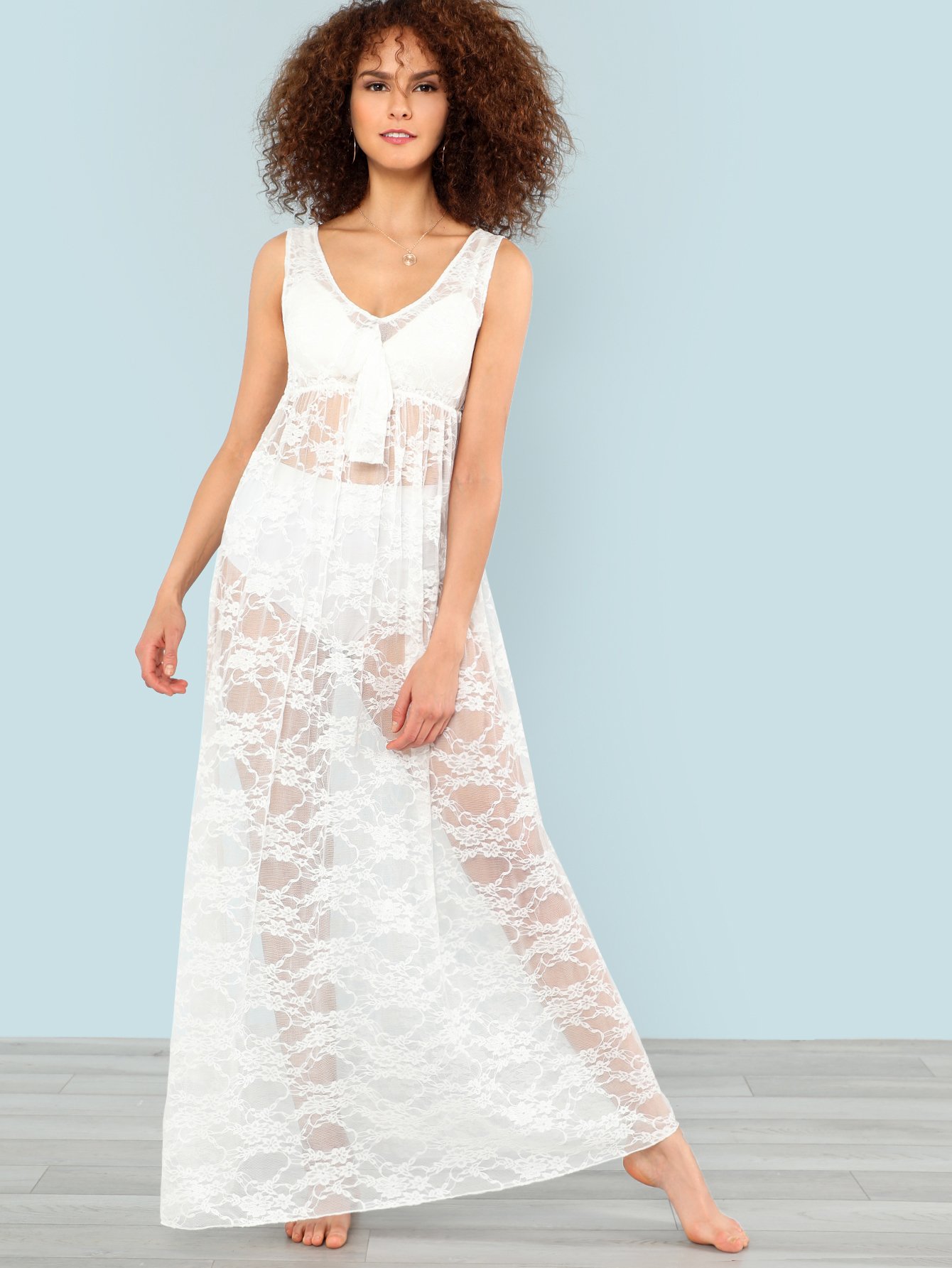 Накидка макси с узелком