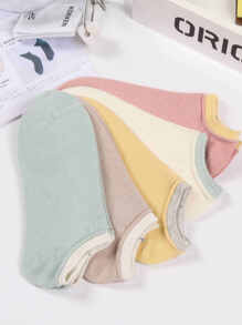 Plain Ankle Socks 5Pairs