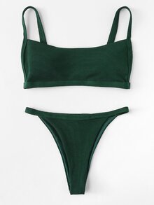 Rib Cami Bikini Set