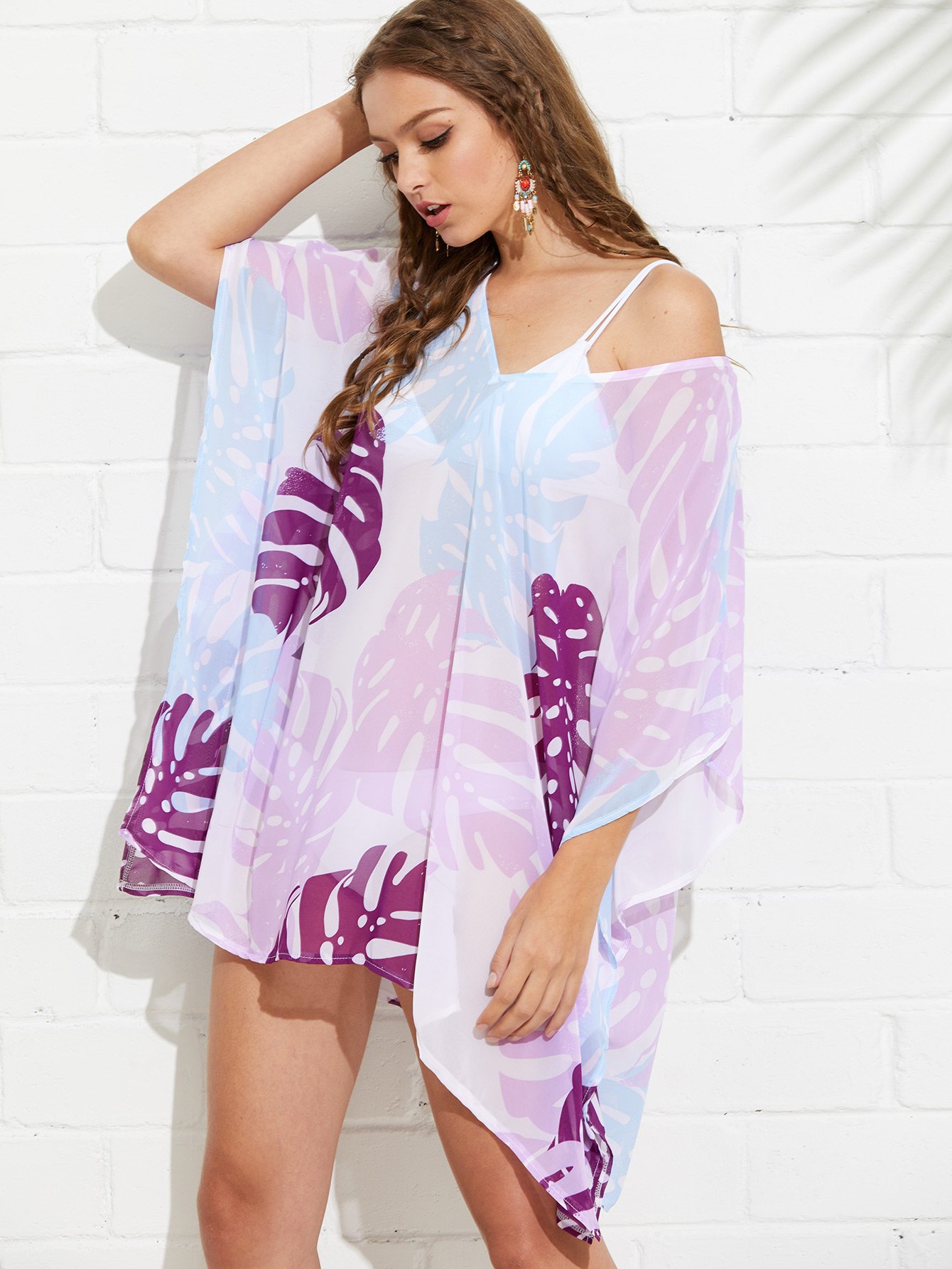 Накидка с принтом пальмы