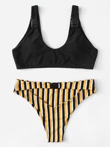 Striped Bikini Set
