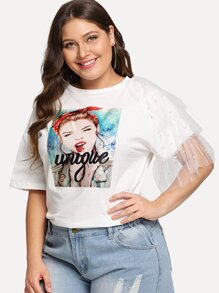 Figure Print Tee
