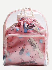 Clear Backpack With Inner Sack