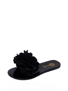 Flower Applique Flat Sliders