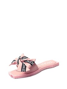 Oversized Bow Flat Slippers